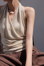 Load image into Gallery viewer, Tencel Drop Back Halter Top [2 Colours]
