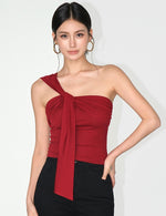 Load image into Gallery viewer, Gathered Drape Stretch Toga Top [3 Colours]
