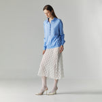 Load image into Gallery viewer, Floral See Thru Lace Skirt in White
