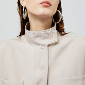 Gwen Turtleneck Top in Creme