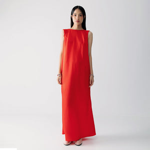 Harlow Silk Blend Dress in Red