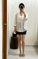 Load image into Gallery viewer, [KR] Textured Cotton Oversized Shirt in White
