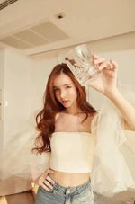 Load image into Gallery viewer, [Ready Stock] Padded Bustier Tulle Top in White
