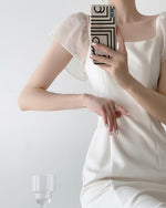 Load image into Gallery viewer, Sheer Sleeve Shift Dress [2 Colours]
