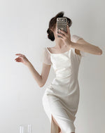 Load image into Gallery viewer, Sheer Sleeve Shift Dress [2 Colours]
