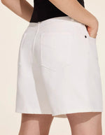 Load image into Gallery viewer, Wide Leg Denim Shorts in White
