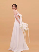 Load image into Gallery viewer, [Ready to Ship] Imani Bow Tie Pocket Gown in White
