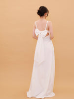 Load image into Gallery viewer, [Ready to Ship] Imani Bow Tie Pocket Gown in White
