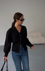 Load image into Gallery viewer, Classic Split Hem Cardigan [2 Colours]
