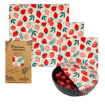 Load image into Gallery viewer, Set of 3 Organic Cotton Beeswax Wraps + String Tie [ 28 Designs]
