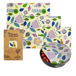 Load image into Gallery viewer, Set of 3 Organic Cotton Beeswax Wraps + String Tie [ 28 Designs]
