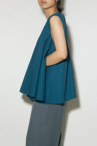 A-Line Pocket Top in Teal Blue