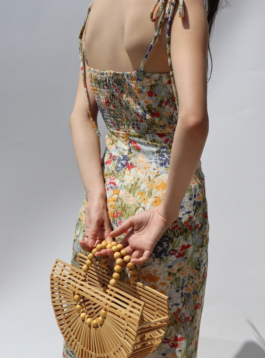 [Ready Stock] Cayenne Floral Wrap Dress - S