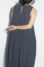 Load image into Gallery viewer, Sleeveless Puff Dress in Blue Grey
