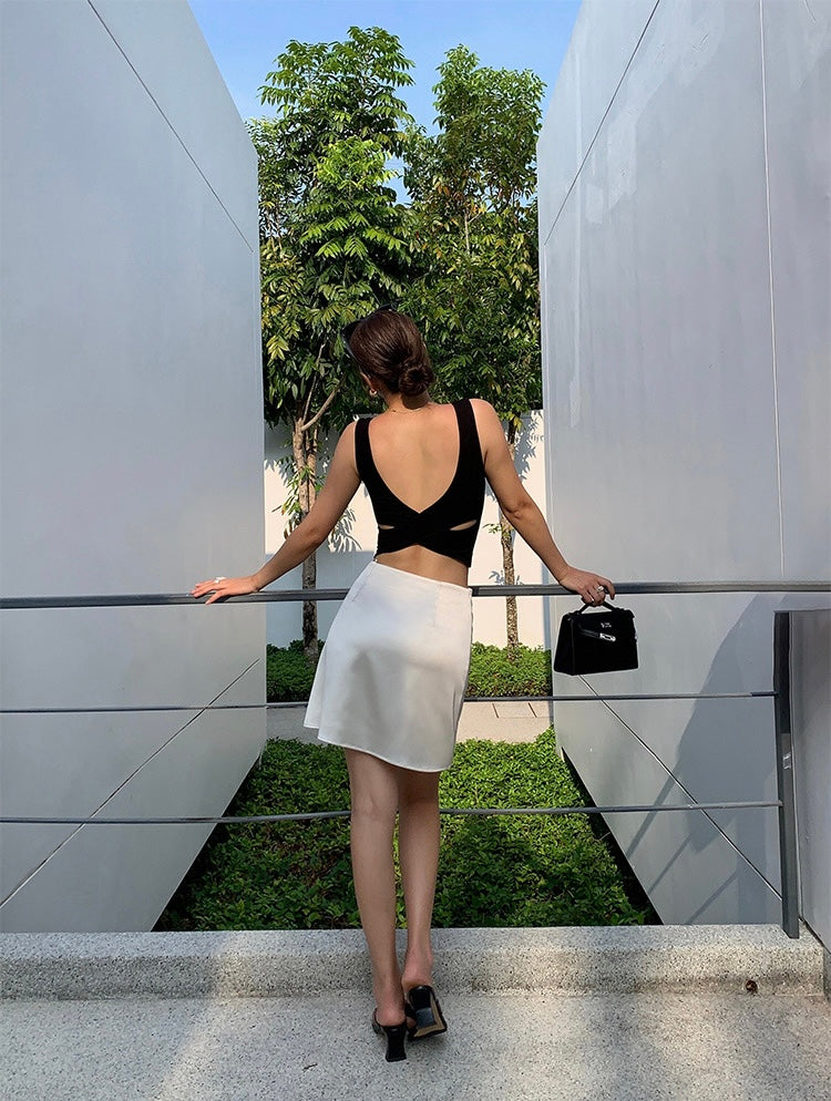 Satin Slip Mini Skirt [2 Colours]