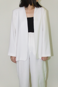 Japanese Twill Tailored Blazer in White