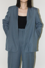 Load image into Gallery viewer, Japanese Twill Tailored Blazer in Blue
