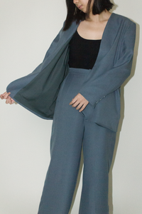 Japanese Twill Tailored Blazer in Blue