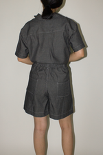 Load image into Gallery viewer, Cotton Denim Shorts in Black
