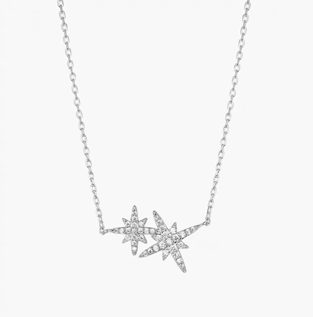 Double Long Star Necklace