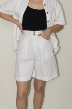 Load image into Gallery viewer, Cotton Denim Shorts in White
