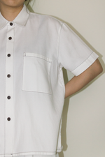 Load image into Gallery viewer, Cotton Denim Shirt in White
