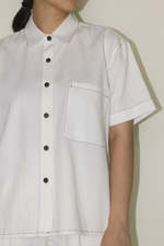 Load image into Gallery viewer, Cotton Denim Shirt in White
