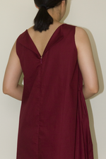 Load image into Gallery viewer, Back Lapel Maxi Dress in Red
