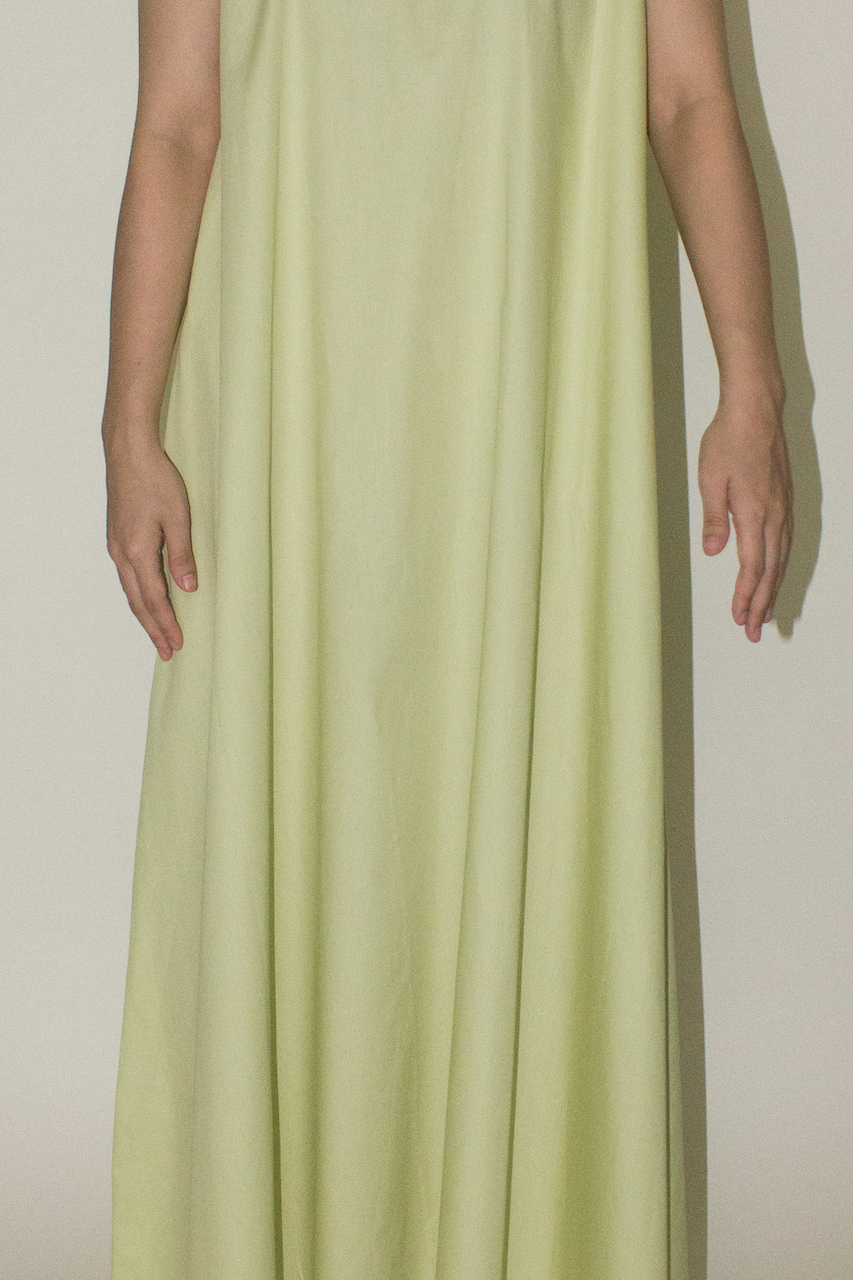 Back Lapel Maxi Dress in Green