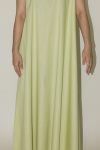 Back Lapel Maxi Dress in Green