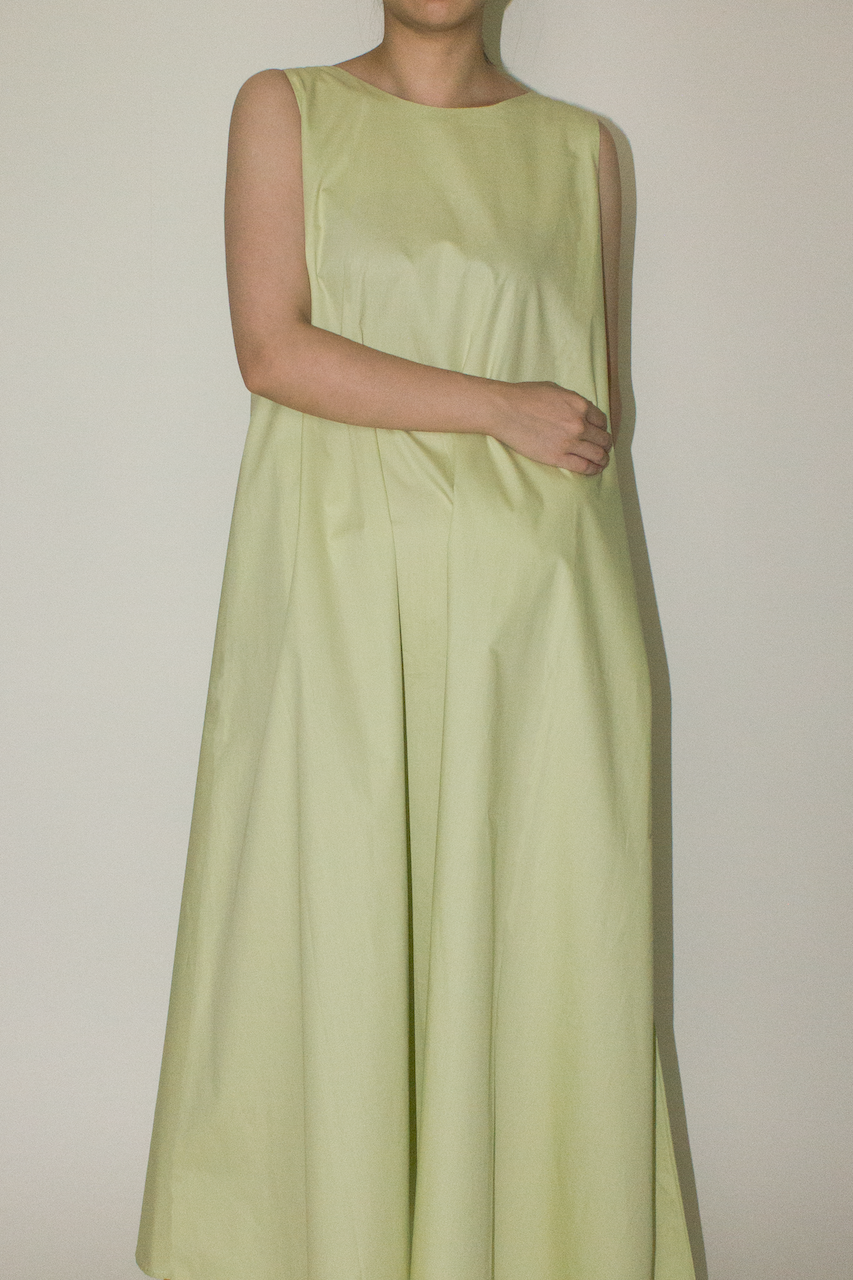 Back Lapel Maxi Dress in Green