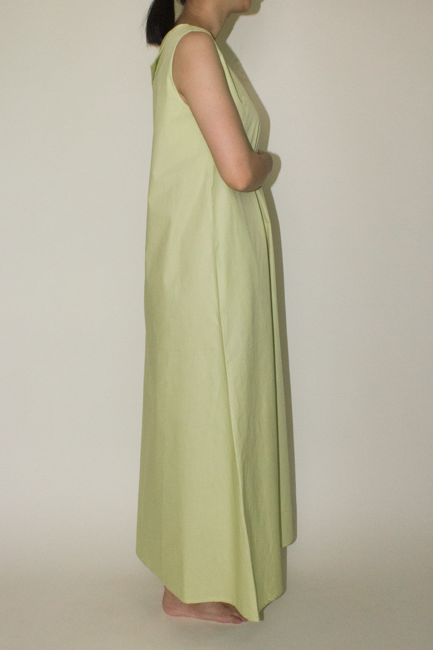 Back Lapel Maxi Dress in Green