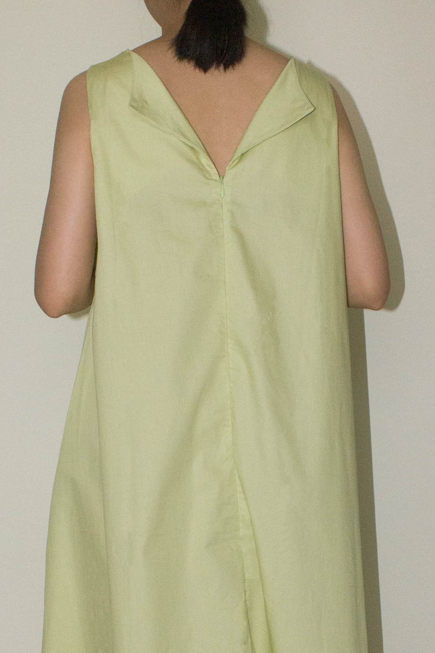 Back Lapel Maxi Dress in Green