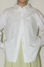 Load image into Gallery viewer, Cotton Long Sleeve Shirt in White
