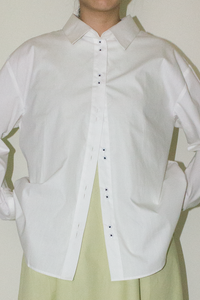 Cotton Long Sleeve Shirt in White