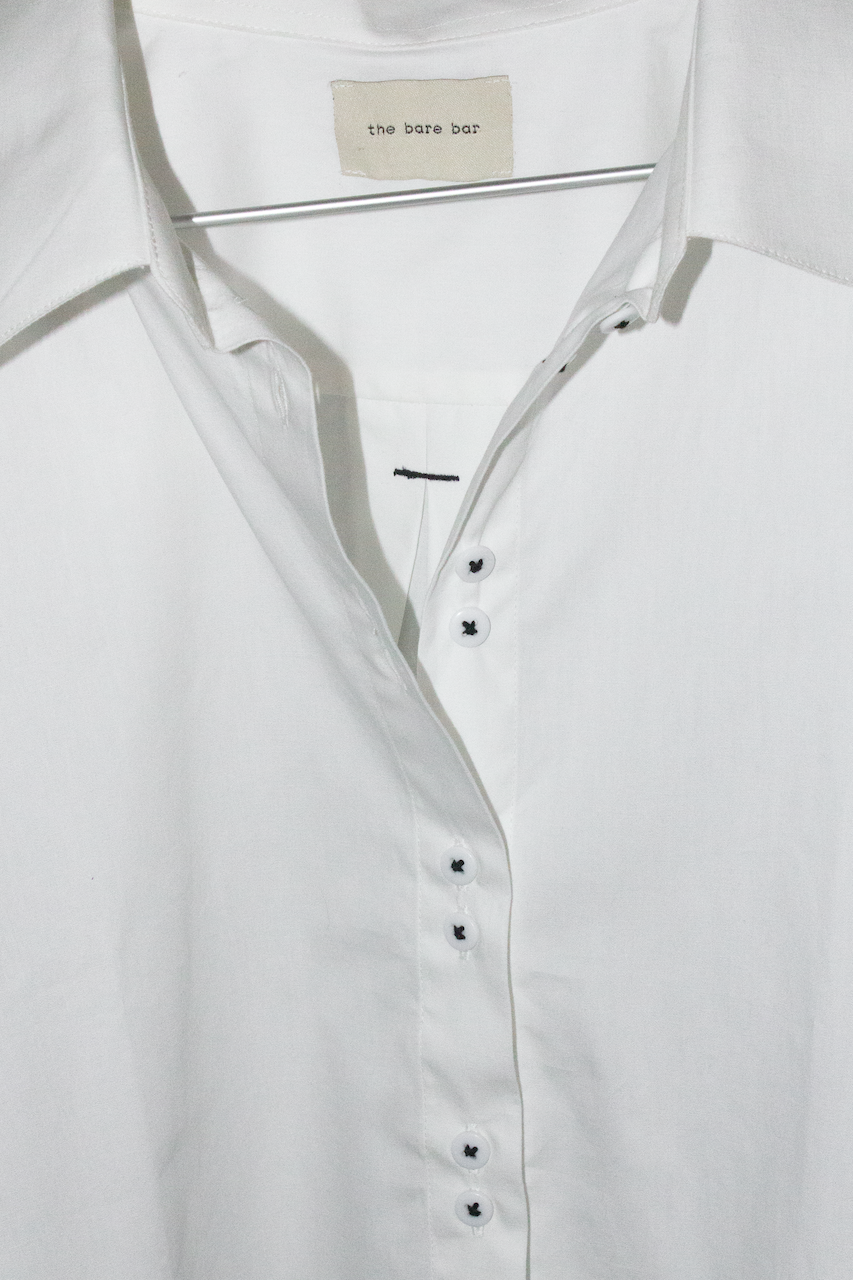 Cotton Long Sleeve Shirt in White