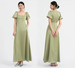 Load image into Gallery viewer, Puff Sleeve Gown in Green
