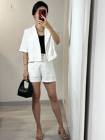 Load image into Gallery viewer, [Ready to Ship] Korean Linen Short Jacket // Shorts Set [2 Colours]
