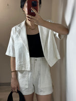 Load image into Gallery viewer, [Ready to Ship] Korean Linen Short Jacket // Shorts Set [2 Colours]
