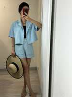Load image into Gallery viewer, [Ready to Ship] Korean Linen Short Jacket // Shorts Set [2 Colours]
