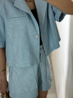 Load image into Gallery viewer, [Ready to Ship] Korean Linen Short Jacket // Shorts Set [2 Colours]
