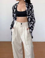 Load image into Gallery viewer, Garden Floral Kimono Cardigan in Black
