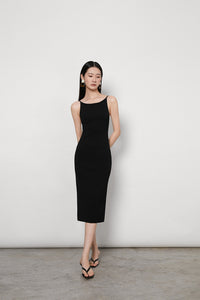 High Tank Cut Midi Shift Dress [2 Colours]