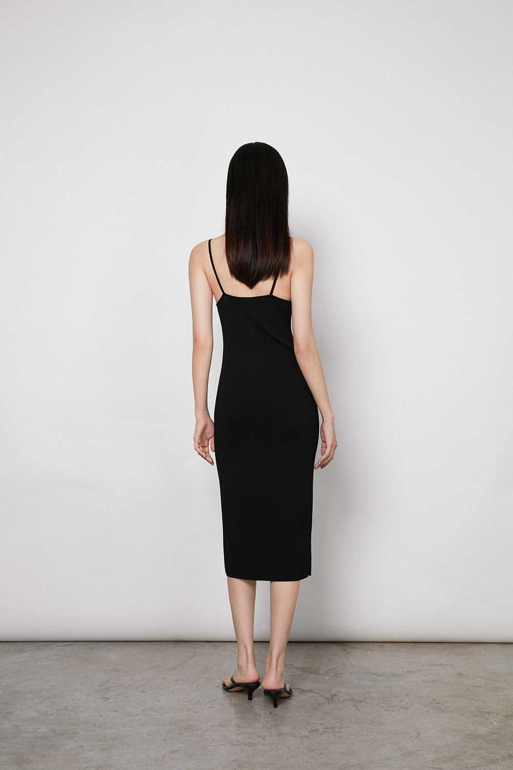 High Tank Cut Midi Shift Dress [2 Colours]