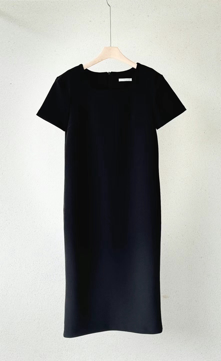 Korean Shift Dress in Black