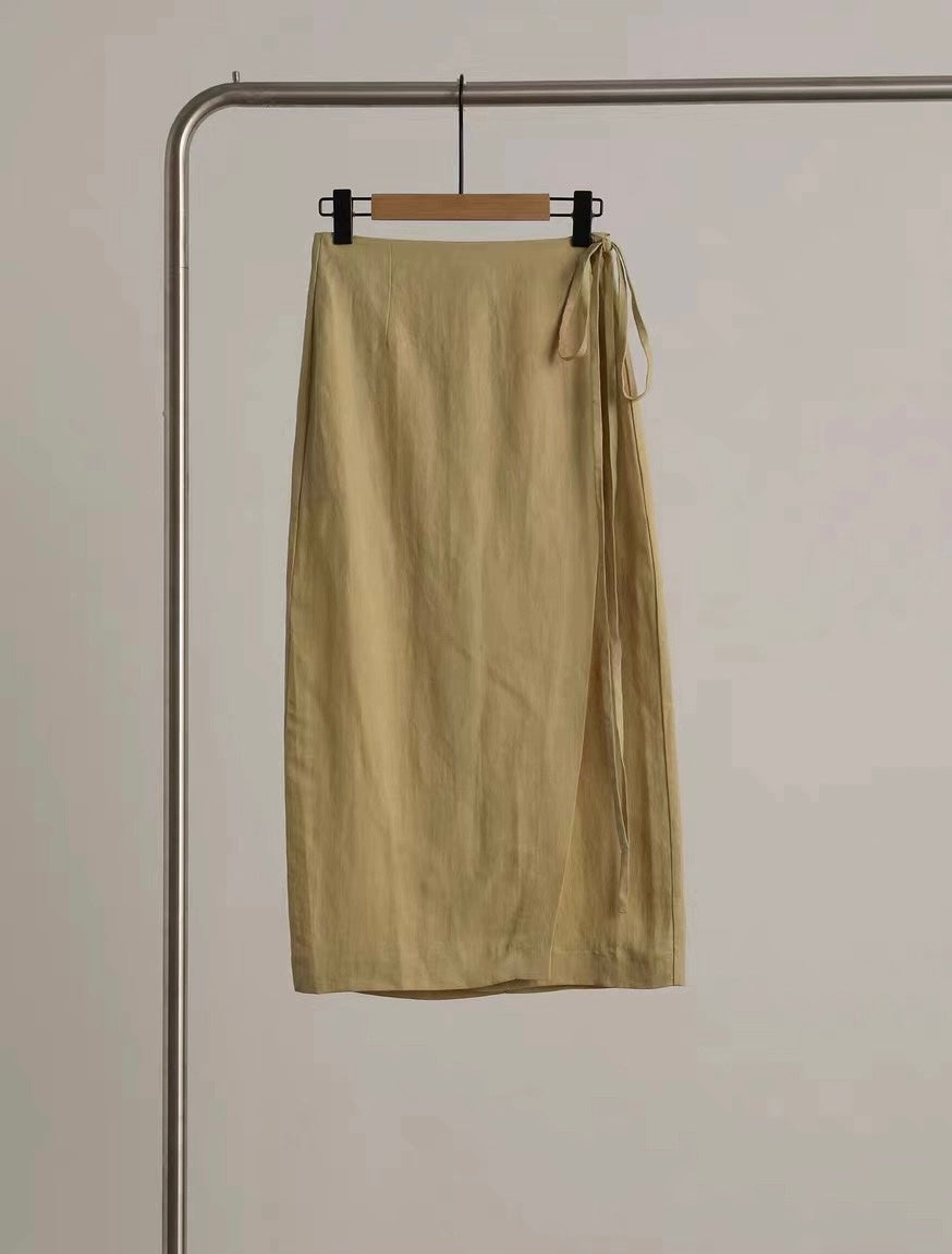 Korean Crepe Wrap Skirt [3 Colours]