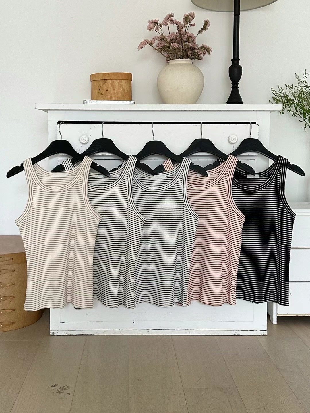 Korean Striped Tank Top [3 Colours]