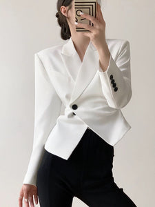 Double Button Jacket in White