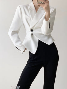 Double Button Jacket in White