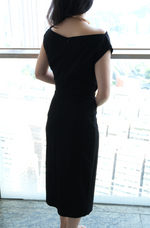 Load image into Gallery viewer, Korean Wide Shoulder Sheath Midi Dress [2 Colours]
